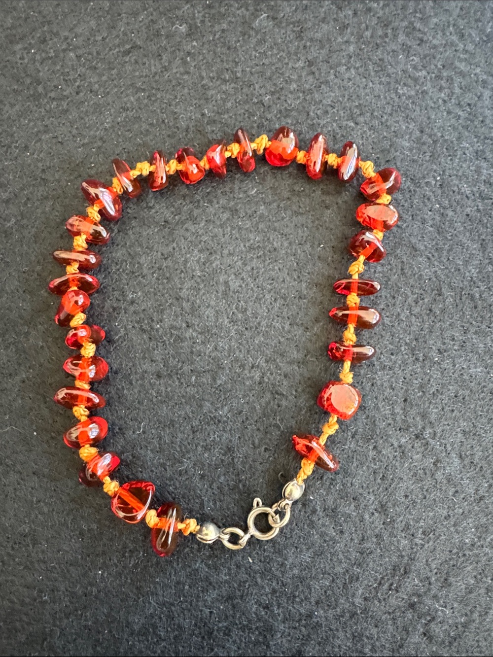 VTG Baltic Amber Hand Knotted Bracelet/Anklet - Picture 2 of 4